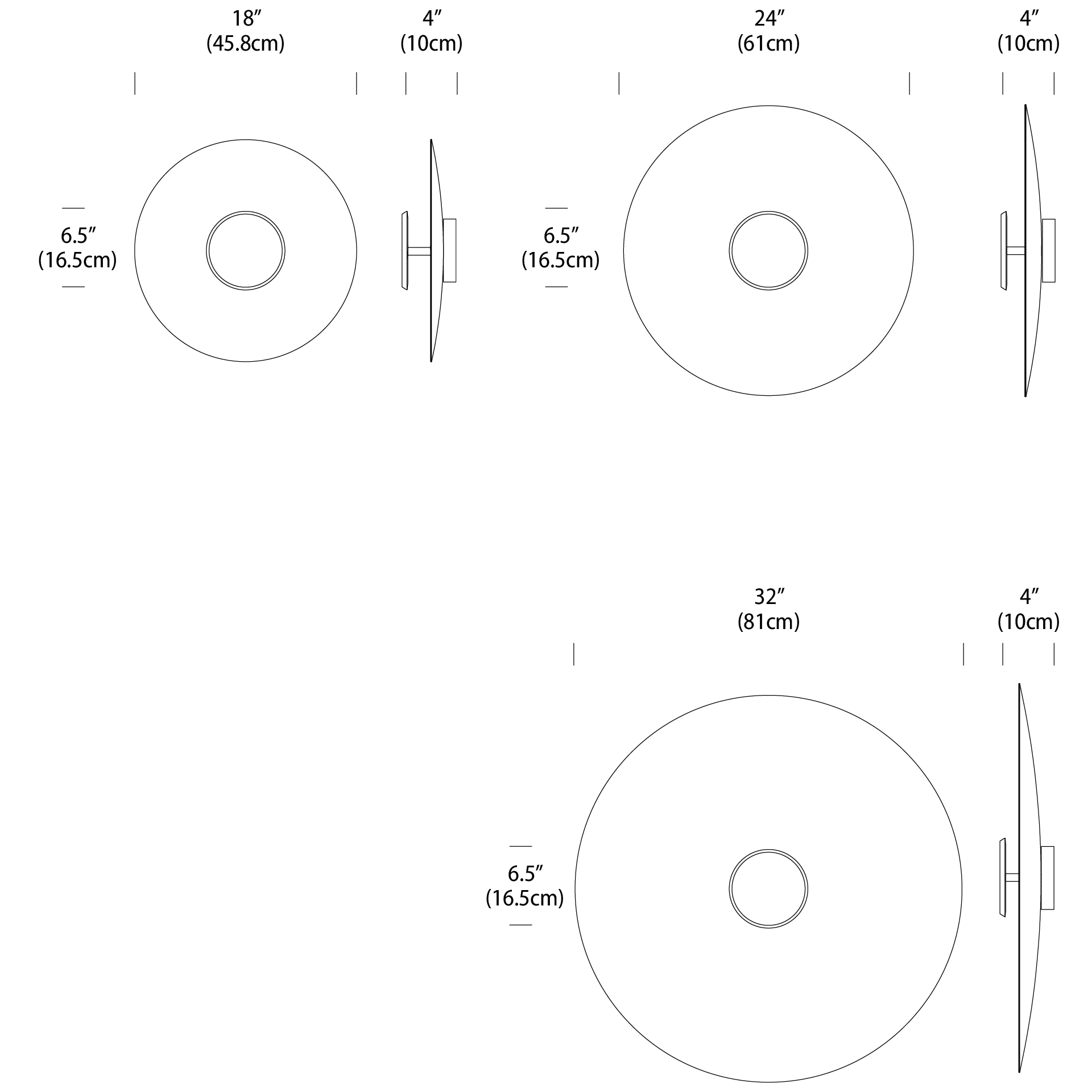 Sky Dome Metal LED Wall / Flush Mount - Diagram