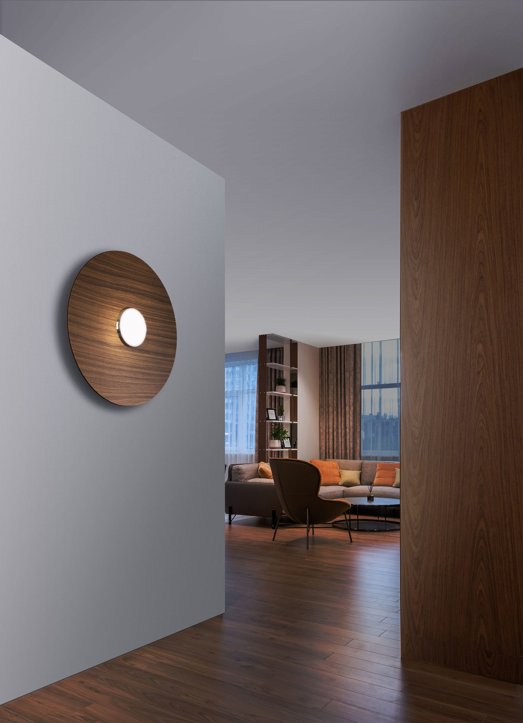 Sky Dome Wood LED Wall / Flush Mount - Display