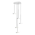 Load image into Gallery viewer, Sky 5-Light LED Pendant - Polished Aluminum Finish
