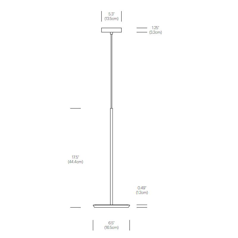 Sky Solo LED Mini Pendant - Diagram