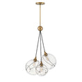 Load image into Gallery viewer, Skye 3-Light Cluster Chandelier - Heritage Brass Finish
