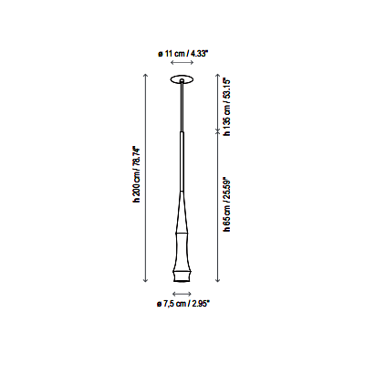 Slend 01 Pendant Light - Diagram