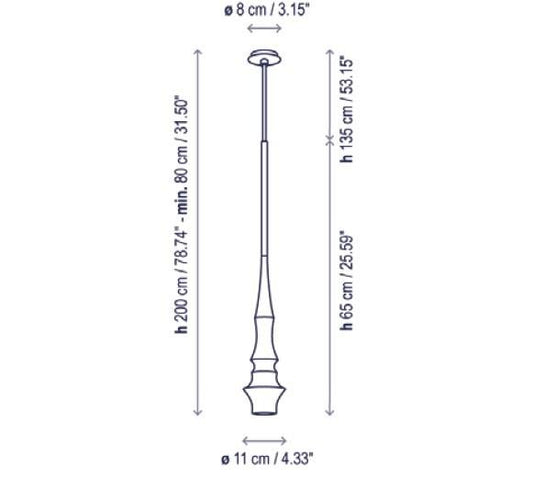 Slend 02 Pendant Light - Diagram