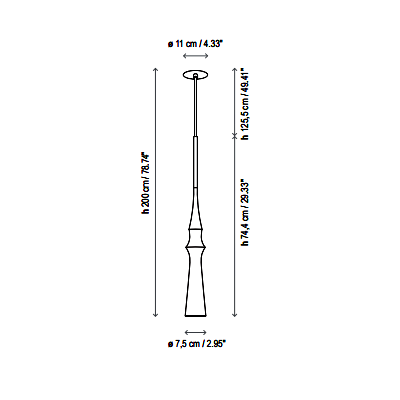 Slend 03 Pendant Light - Diagram