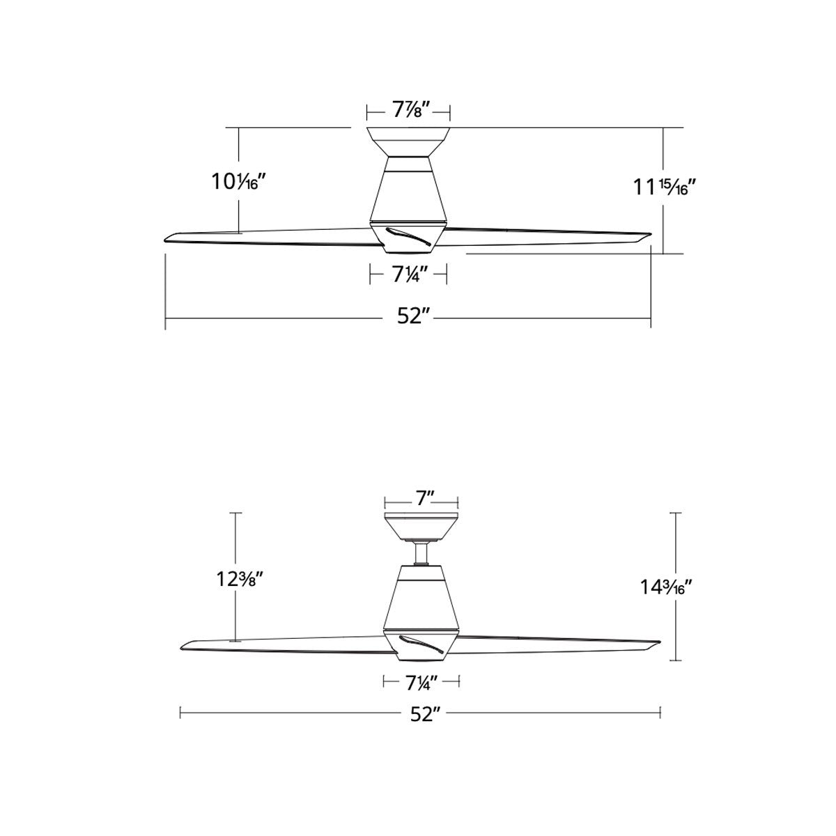 Slim LED Smart Ceiling Fan - Diagram