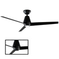 Load image into Gallery viewer, Slim LED Smart Down-Rod Ceiling Fan - Matte Black Finish
