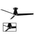 Load image into Gallery viewer, Slim LED Smart Semi-Flush Ceiling Fan - Matte Black Finish
