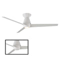 Load image into Gallery viewer, Slim LED Smart Semi-Flush Ceiling Fan - Matte White Finish
