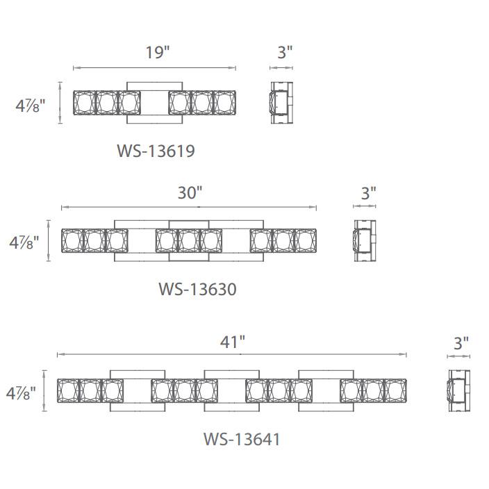 Sofia LED Bath Light - Diagram