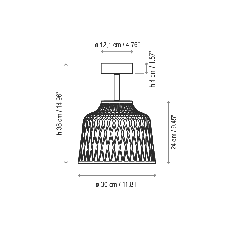 Soft PF/30 Outdoor Flush Mount - Diagram