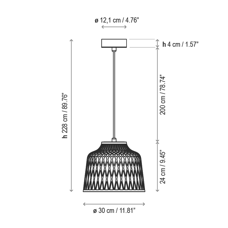 Soft S/30 Outdoor Pendant - Diagram