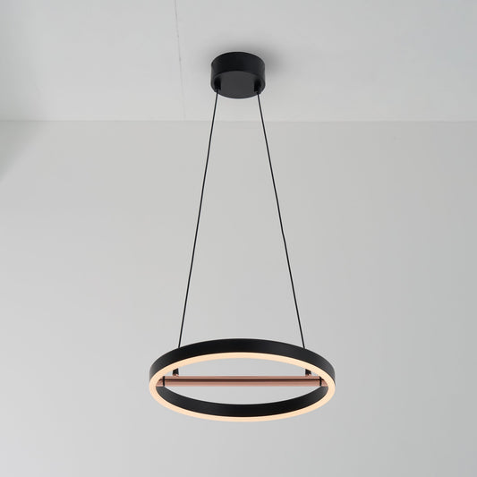 Sol Small LED Pendant - Black/Copper Finish