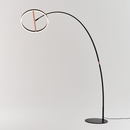 Sol LED Mega Floor Lamp - Matte Black/Copper Finish