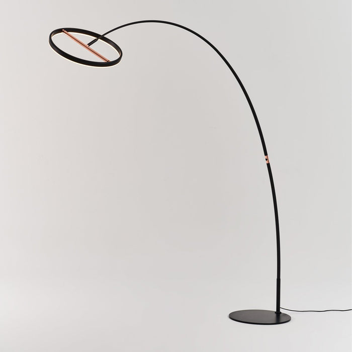 Sol LED Mega Floor Lamp - Matte Black/Copper Finish