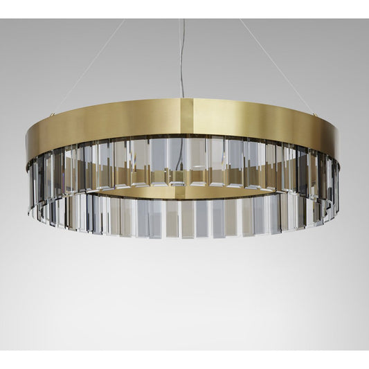 Solaris Large Chandelier - Satin Brass Finish