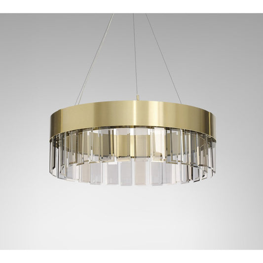 Solaris Medium Chandelier - Satin Brass Finish