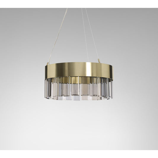 Solaris Small Chandelier - Satin Brass Finish