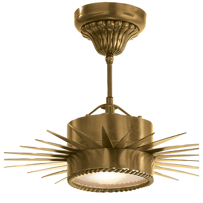 Soleil Semi-Flushmount - Hand-Rubbed Antique Brass