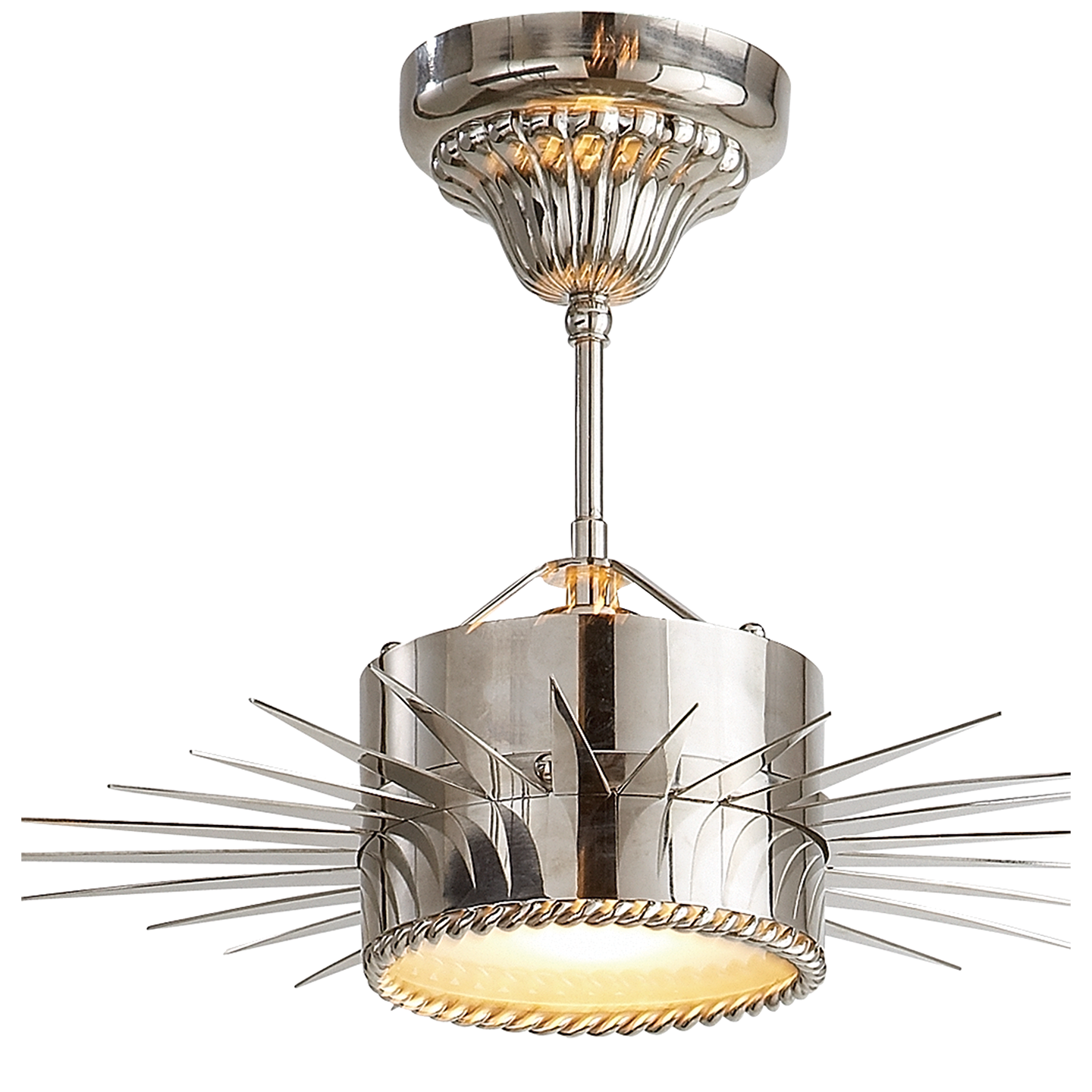 Soleil Semi-Flushmount - Polished Nickel