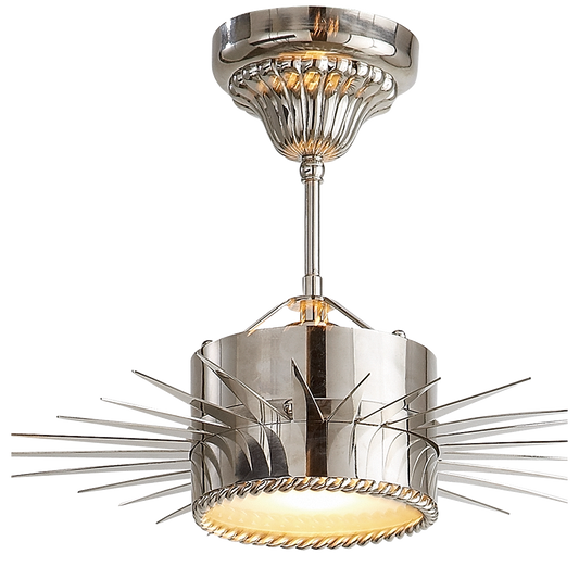 Soleil Semi-Flushmount - Polished Nickel