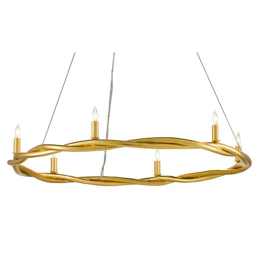 Soliloquy Chandelier - Gold Leaf Finish