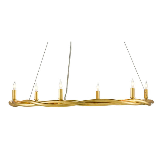 Soliloquy Chandelier - Gold Leaf Finish