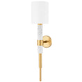 Load image into Gallery viewer, Solstice Wall Sconce - Vintage Brass/White Marble Finish
