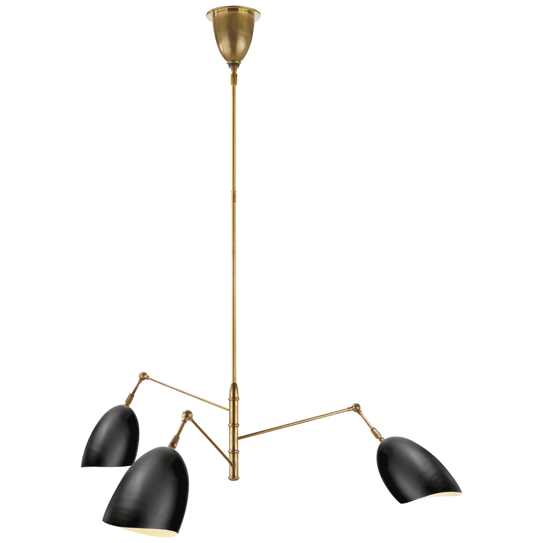 Sommerard Medium Triple-Arm Chandelier - Black