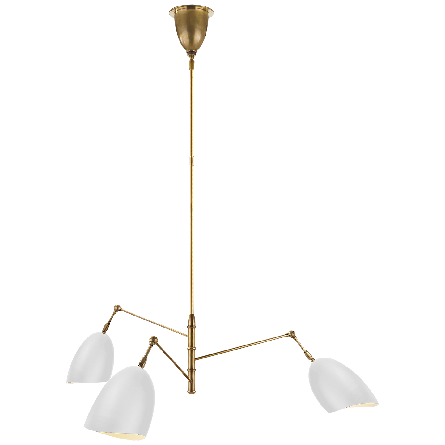 Sommerard Medium Triple-Arm Chandelier - Matte White