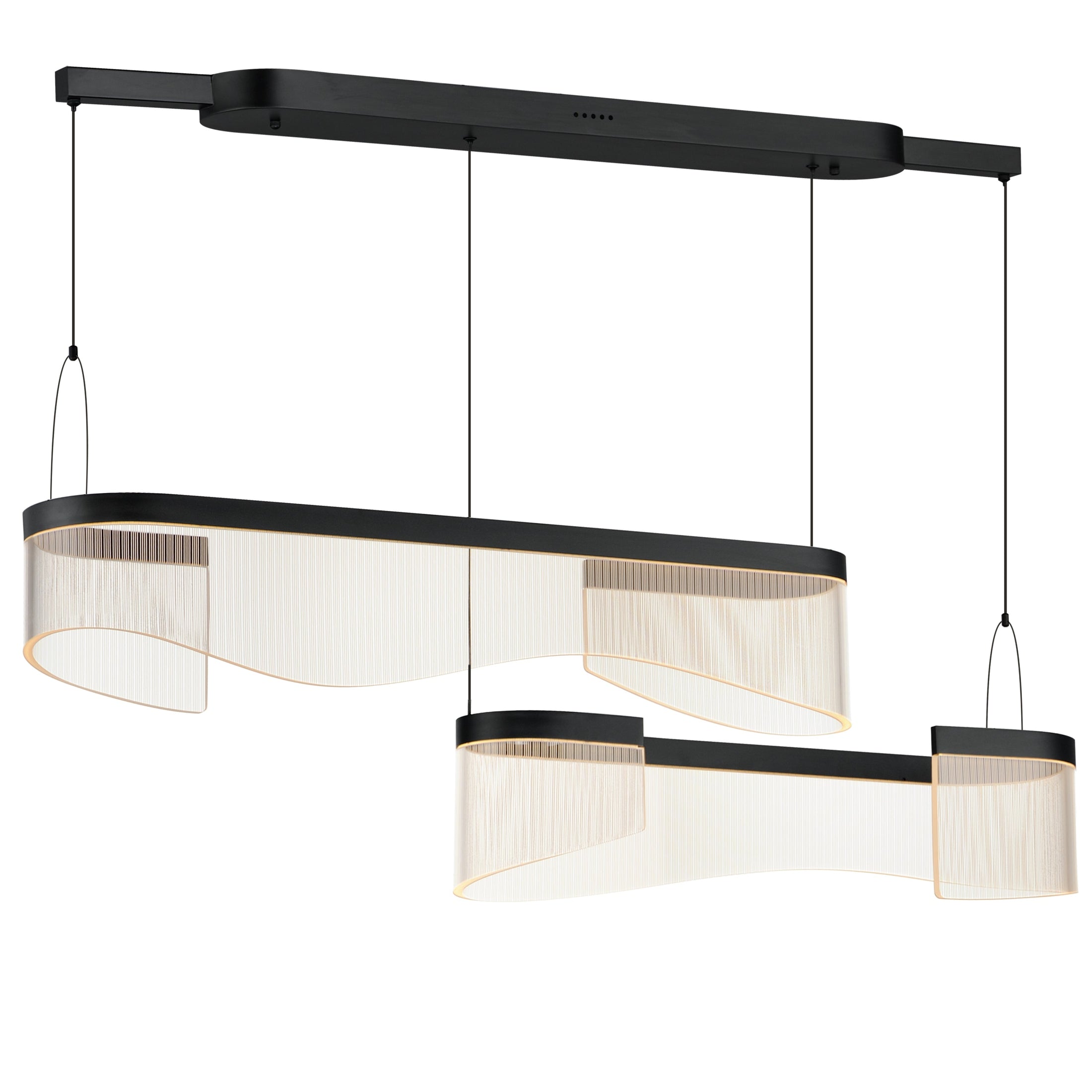 Sonata Double LED Linear Pendant - Black Finish