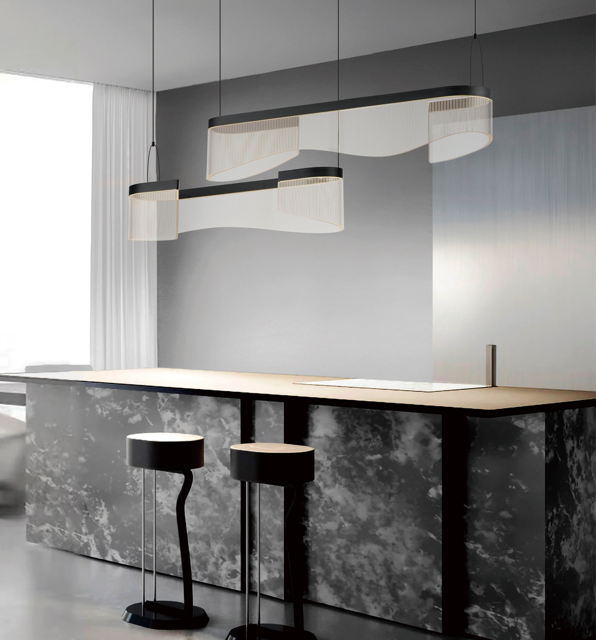 Sonata Double LED Linear Pendant - Display