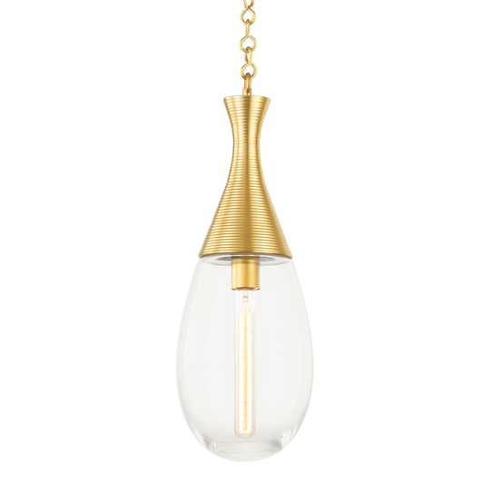 Southold Large Pendant - Aged Brass Finish