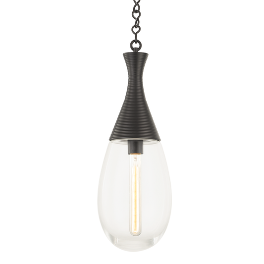 Southold Large Pendant - Black Brass Finish