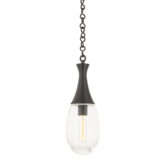 Southold Small Pendant - Black Brass Finish