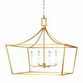 Load image into Gallery viewer, Southold Wide Chandelier - Burnished Brass
