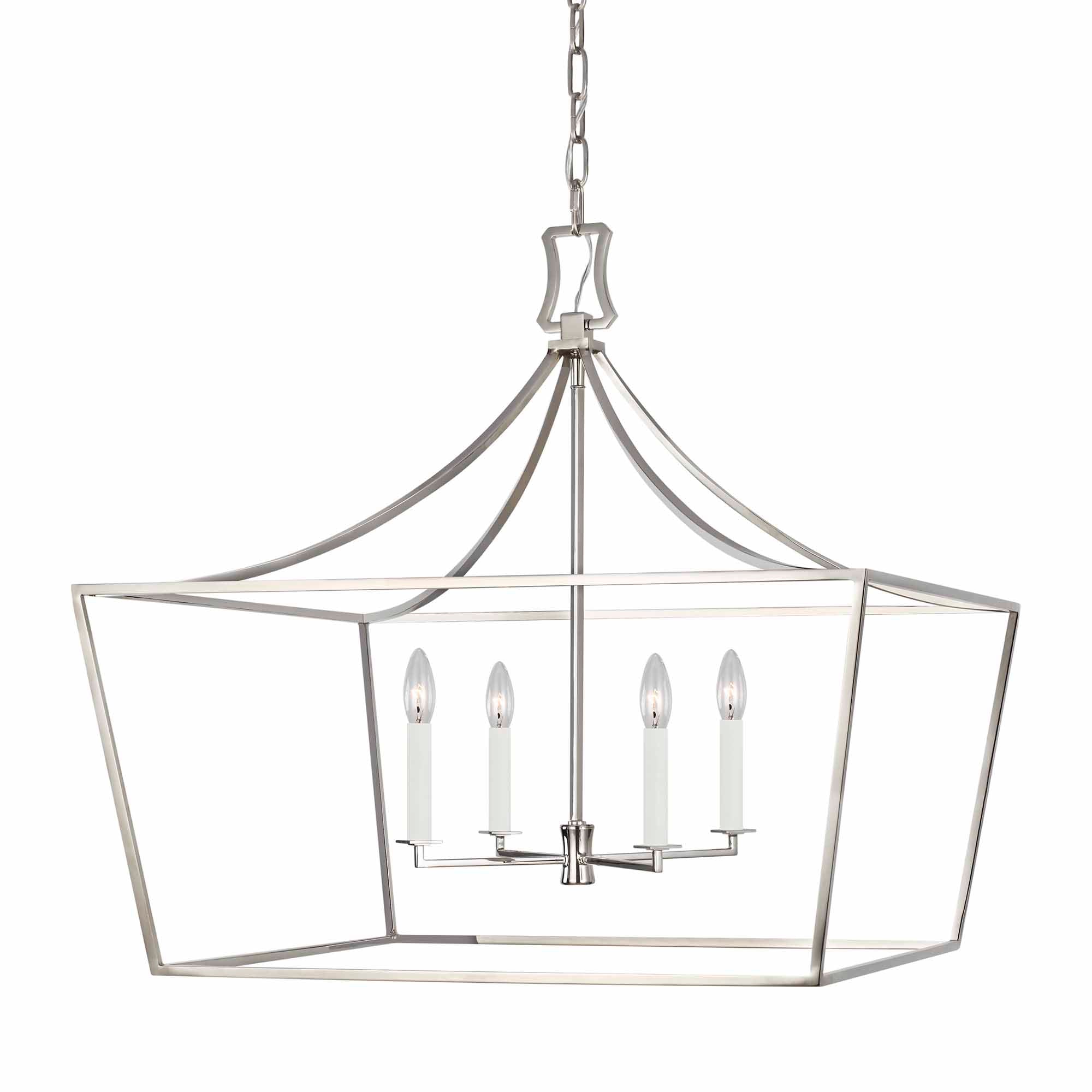 Southold Wide Chandelier - Polished Nickel