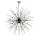 Sparta Large Chandelier - Polished Nickel Finish with Clear Glass