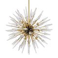 Load image into Gallery viewer, Sparta Small Chandelier - Aged Brass Finish with Clear Glass
