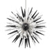 Sparta Small Chandelier - Polished Nickel Finish with Black/Clear Glass