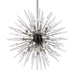 Sparta Small Chandelier - Polished Nickel Finish with Clear Glass