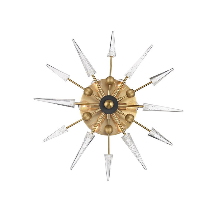 Sparta Wall Sconce - Aged Brass Finish with Clear Glass