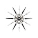 Sparta Wall Sconce - Polished Nickel Finish with Black/Clear Glass