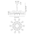 Load image into Gallery viewer, Spillray 20 Light LED Chandelier - Diagram
