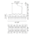 Load image into Gallery viewer, Spillray 26 LED Linear Suspension - Diagram
