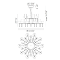 Load image into Gallery viewer, Spillray 30 LED Chandelier - Diagram
