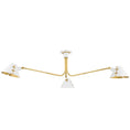 Load image into Gallery viewer, Split Semi Flush - Aged Brass/Soft White Finish
