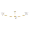 Load image into Gallery viewer, Split Semi Flush - Aged Brass/Soft White Finish
