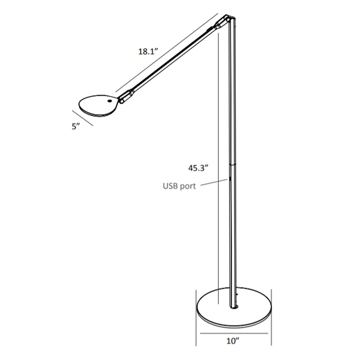 Splitty LED Floor Lamp - Diagram