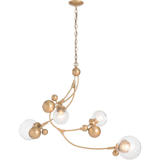 Sprig Pendant - Gold/Water Glass