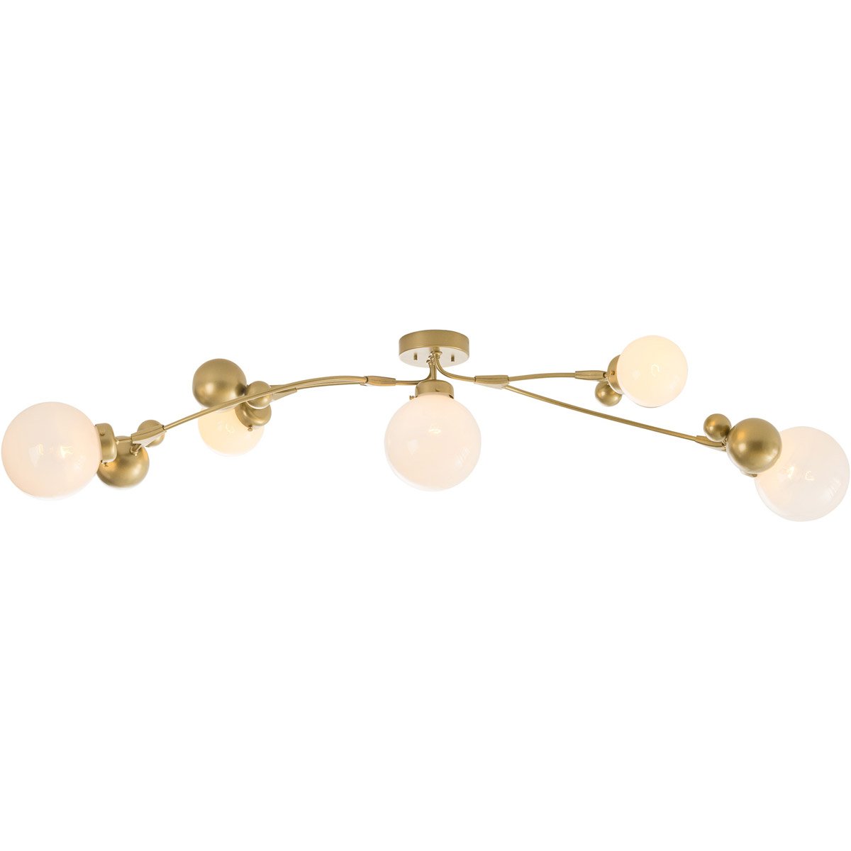 Sprig Semi-Flush - Gold/Opaline